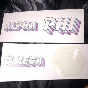 Alpha Phi Omega / Alpha Phi redbubble stickers